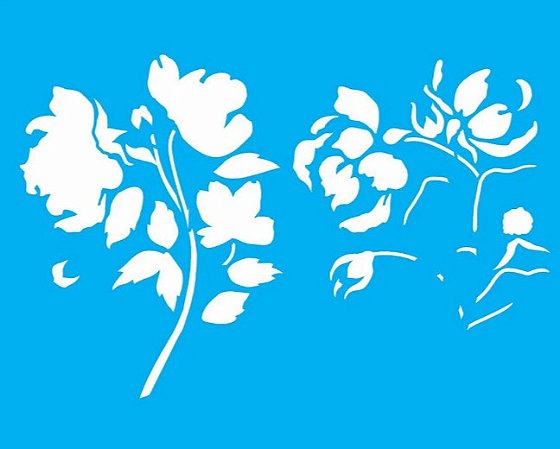 Stencil Flor Aquarela OPA 3034