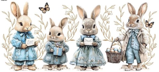 Transfer Têxtil TTB5P-007 - Coelho em Família