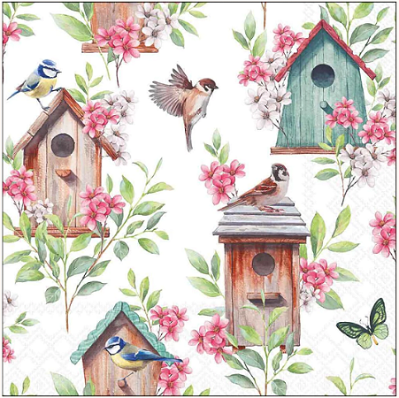 Guardanapo de Papel Wooden Birdhouses - Unidade