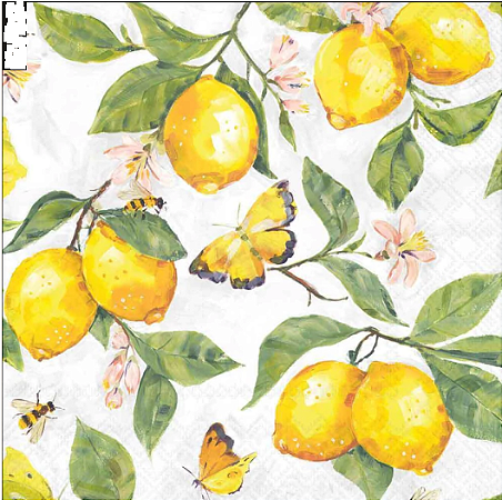 Guardanapo de Papel Fresh lemons white