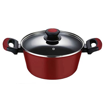 Caçarola Antiaderente Em Alumínio Forjado 28cm Everyday Oxford - Vermelho