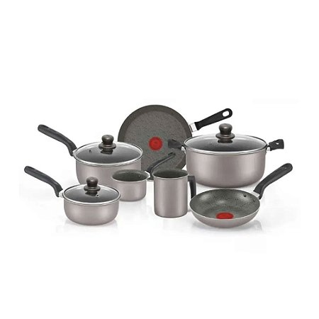 Conjunto De Panelas 7 Peças Rochedo Talent Imusa - Cinza