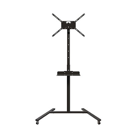 Suporte Pedestal Para Tv Multivisão Com Rodízio E Bandeja Para Notebook - Preto