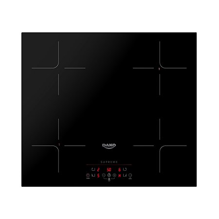 Cooktop de Indução Dako Supreme 4 Bocas com Trava de Segurança Preto - 220V