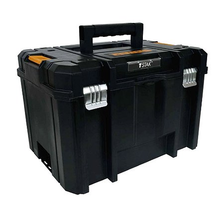 Caixa de Ferramentas Dewalt DWST17806 Fecho Metálico Caixa Profunda Preto