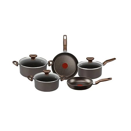 Conjunto de Panelas Rochedo 5 Peças Expert Chocolate