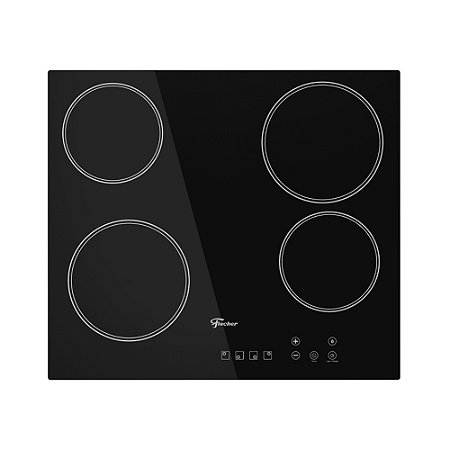 Cooktop Elétrico Fischer 4 Bocas com Touch Screen Vitrocerâmica 220V