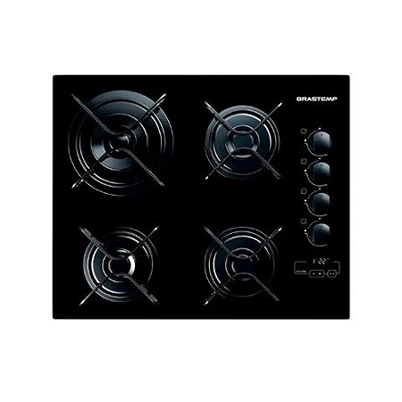 Cooktop a Gás 4 Bocas Brastemp BRBDT62AEUNA Preto Bivolt