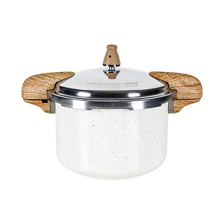 Panela de Pressão 5,4L Ceramic Life Pressure Brinox Vanilla