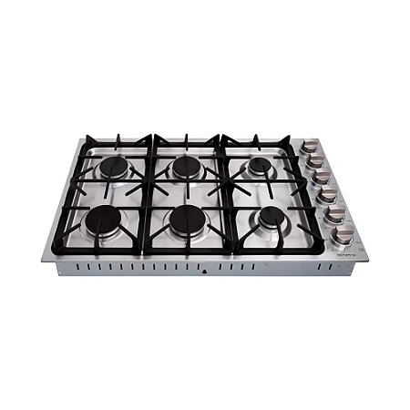 Cooktop Semi-Profissional BENMAX CTOP04B77SA 6 Bocas a Gás 110V