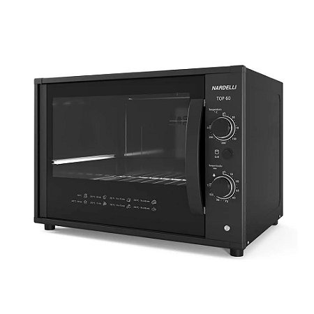 Forno Elétrico de Bancada Nardelli 60L TOP60 220V Preto