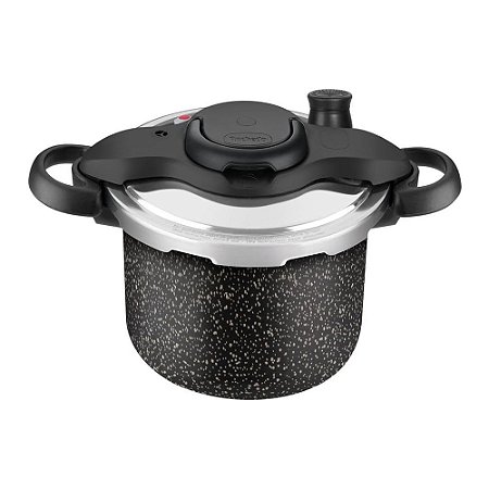 Panela de Pressão Rochedo Clipso Stone Pro 4,5L Preto