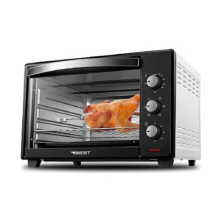 Forno Elétrico de Bancada 48L Plus Preto/Branco 220V Best
