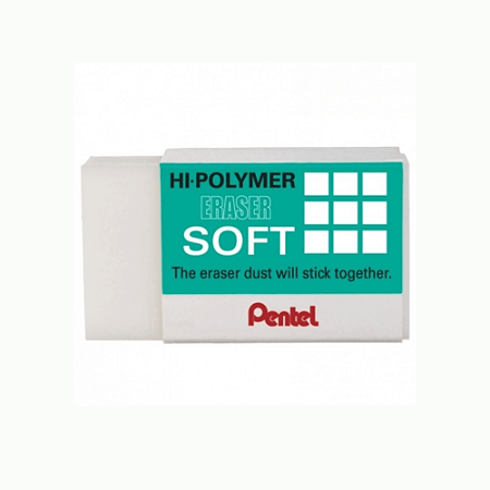 Borracha Branca Hi-Polymer Soft Grande Pentel