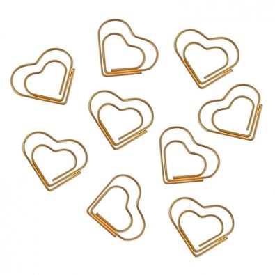 Clips Coração Dourado Tilibra