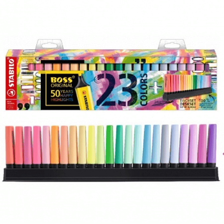 Kit Marca Texto Stabilo Boss 23 Cores