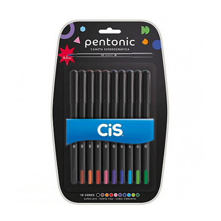 Kit Caneta Pentonic 0.7 Cis 10 Cores