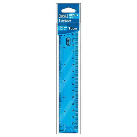 Régua Flexível 15cm Azul Tilibra