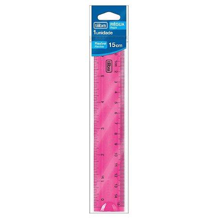 Régua Flexível 15cm Rosa Tilibra