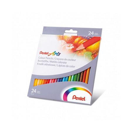Lápis De Cor 24 Cores Pentel