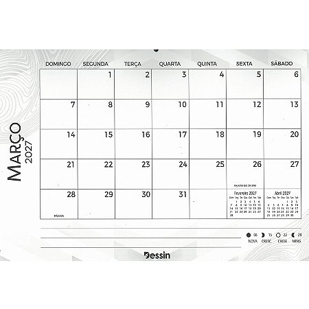 Calendário e Planner de Parede 2027 A3 Dessin