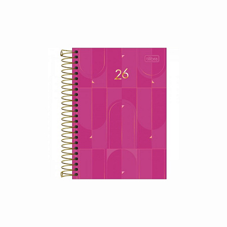 Agenda 2026 Diária Espiral Spot Feminina Pequena Tilibra