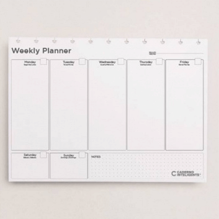 Refil Weekly Planner My Frame Caderno Inteligente Grande