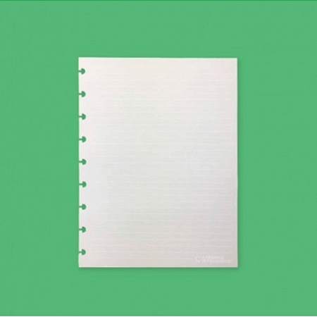 Refil Caderno Inteligente Médio Pautado Linha Branca 90gr