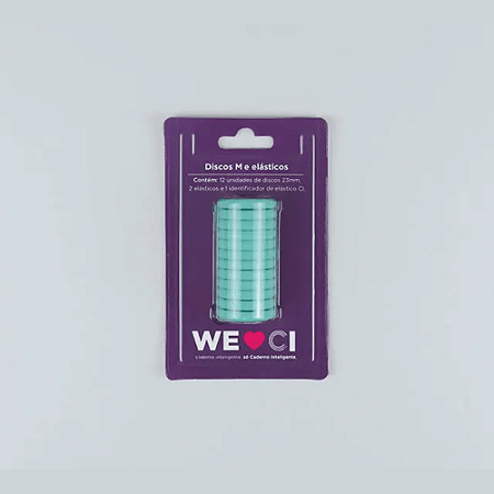 Disco 31mm E Elastico Para Caderno Inteligente Aquamarine