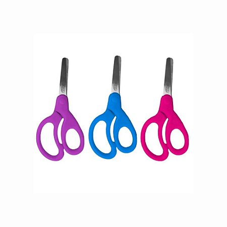 Tesoura Escolar Curva Neon Brw