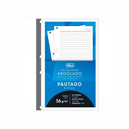 Refil Bloco de Fichário/Caderno Argolado 1/4 Tilibra