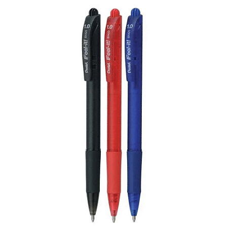 Caneta Esferográfica Retrátil Feel It 1.0mm Pentel Avulsa