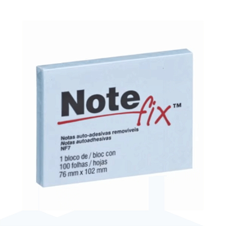 Bloco De Notas Adesivo Note Fix Azul 76x102mm