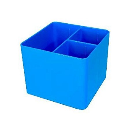 Porta Objetos 3 Divisórias Full Color Azul Dello