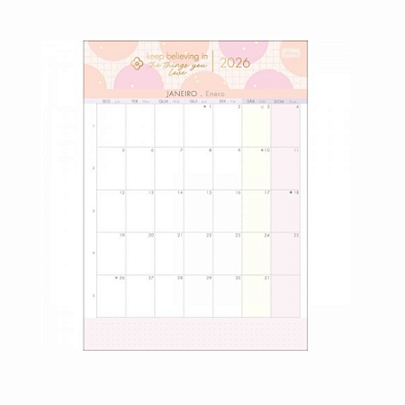 Calendário Planner 2026 Soho Tilibra