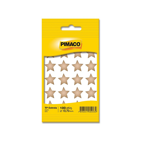 Etiqueta Adesiva Estrela Ouro Pimaco