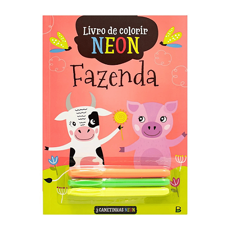 Livro de Colorir Neon Fazenda Todo Livro
