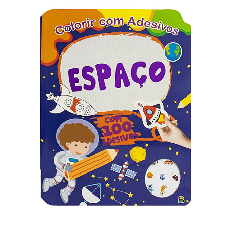 Livro de Colorir Com Adesivos Espaço Todo Livro