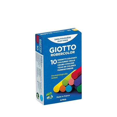 Giz Colorido Escolar Para Lousa Com 10 Giotto