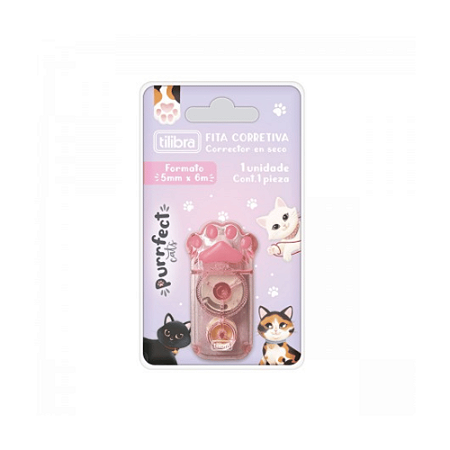 Corretivo Em Fita Purrfect Cats Tilibra