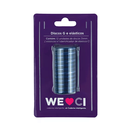 Disco 31mm E Elastico Para Caderno Inteligente Shimmering Blue