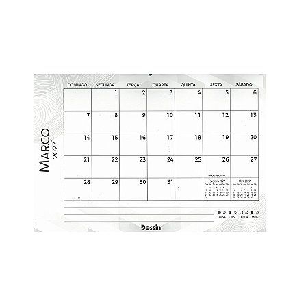 Calendário e Planner de Parede 2027 A4 Dessin