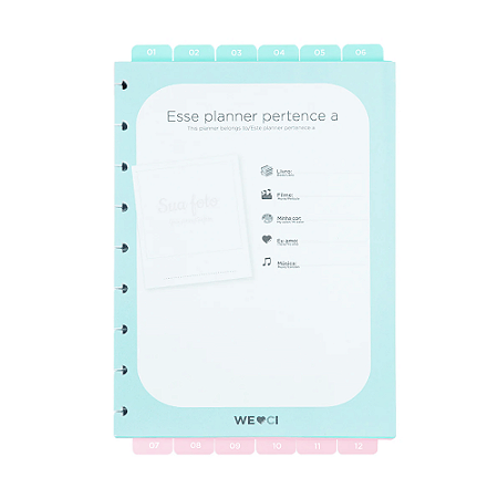 Refil Planner Caderno Inteligente PIY+12 divisórias