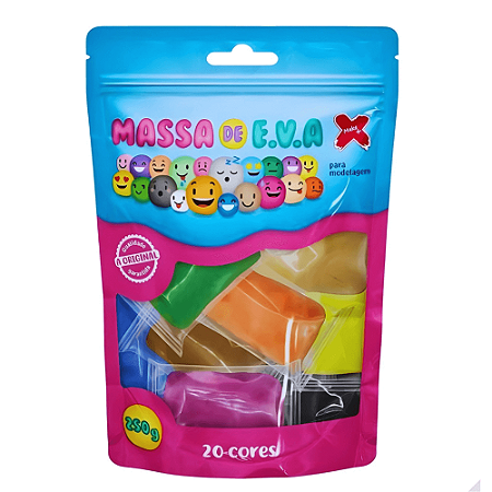 Massa de EVA 250g 20 Cores Make+