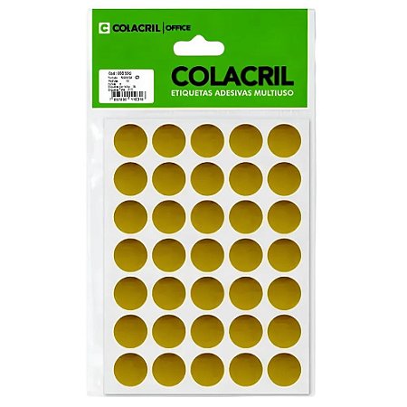 Etiqueta Redonda Ouro 19mm Colacril