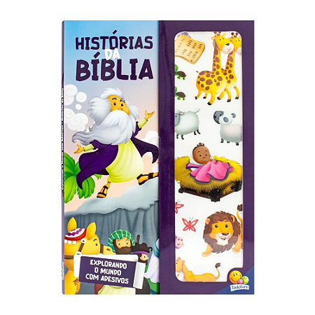 Livro Explorando o Mundo com Adesivos Histórias da Bíblia Todo Livro