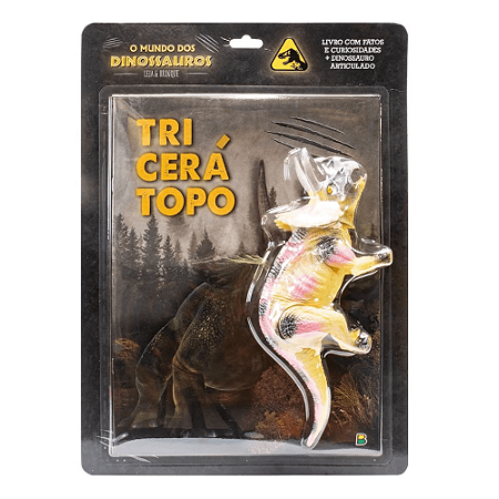Livro Leia e Brinque O Mundo dos Dinossauros Tricerátopo