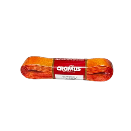 Fita Cetim Laranja 15mm Cromus