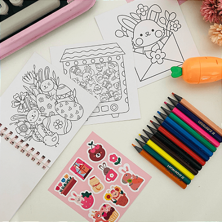 Ovo de Papelaria Páscoa Para Colorir Buendia