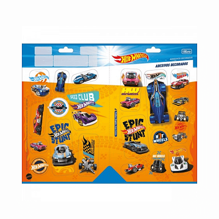 Adesivo Decorado Duplo Hotwheels G Tilibra